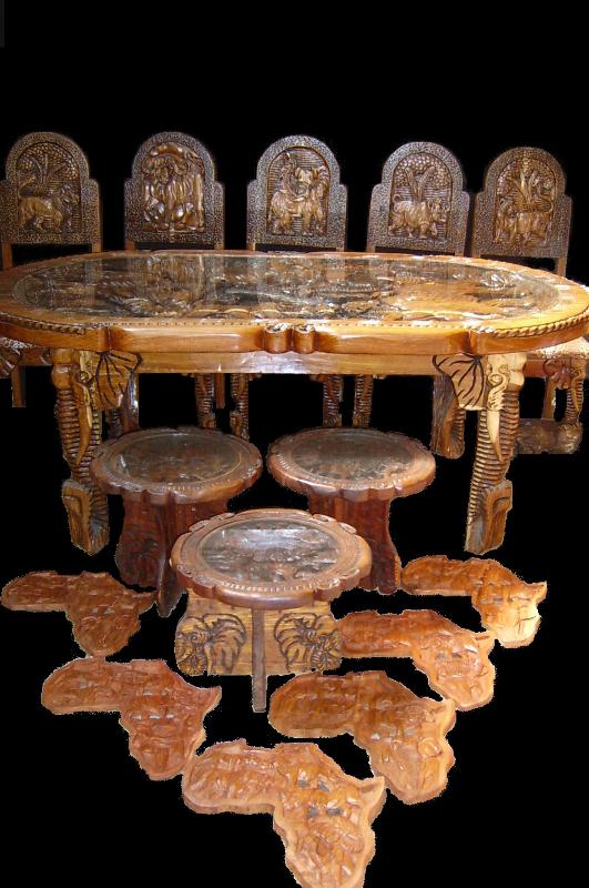 Furniture, Dining, Carved Big 5 Coffee Table