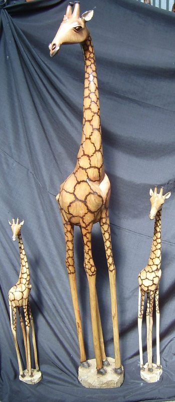 Carved Giraffes - +- 6ft
