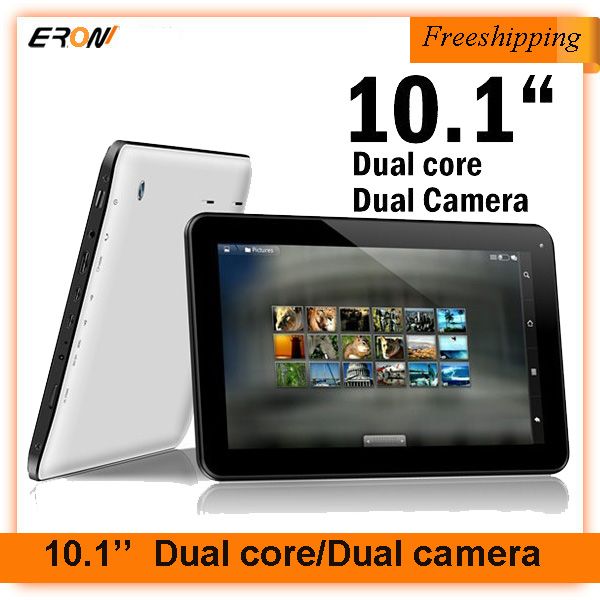 Freeshipping New 10.1'' Dual core Android 4.2 Tablet PC 8GB Dual Camera 10 Inch 1GB RAM HDMI 6000MAH battery