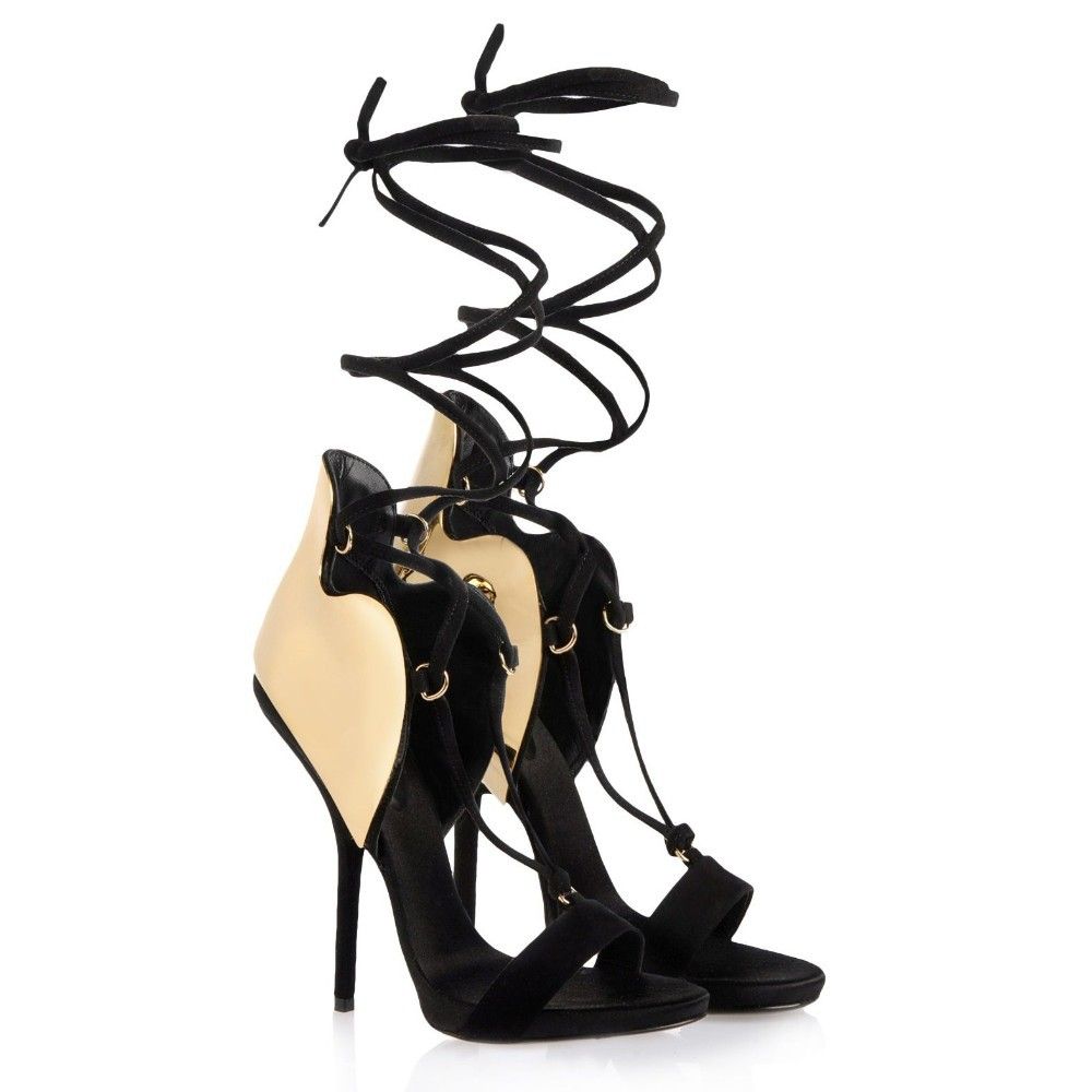 2013 New Fashion Black Gladiator Sky High Heel Sandals Party Shoe