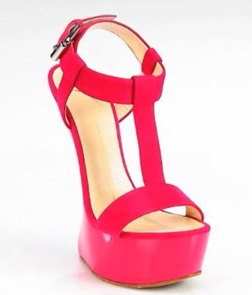 2013 New Sexy Fashion Red T Style Woman High Heel Summer Wedges Sandals Party Shoe