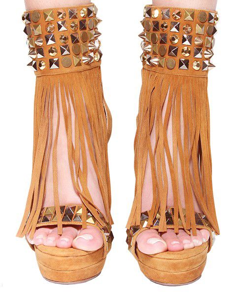 2013 New Sexy Fashion Hang Banding Rivet High Heel Summer Boot Party Shoe