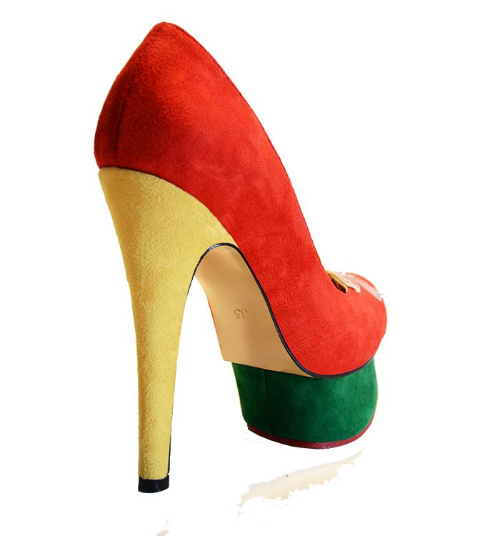 2013 New Fashion Monogram Suede Platform High Heel Party Shoe Pumps