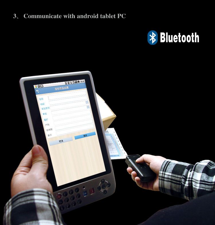 bluetooth wireless handheld barcode scanner pda data collector