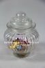clear candy srorage jar with glass cap