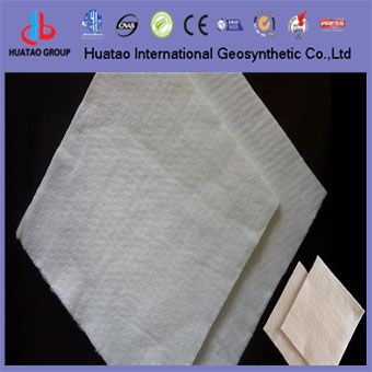 Filament sticking nonwoven geotextile fabric