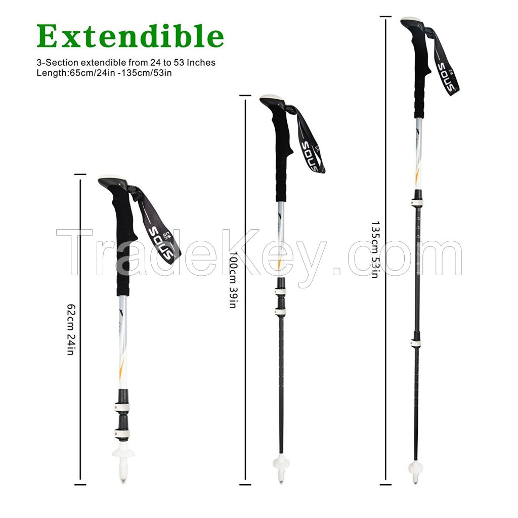 Sous Pair Of Lohas 100%carbon Fiber Lightweight Hiking Sticks | Walkin