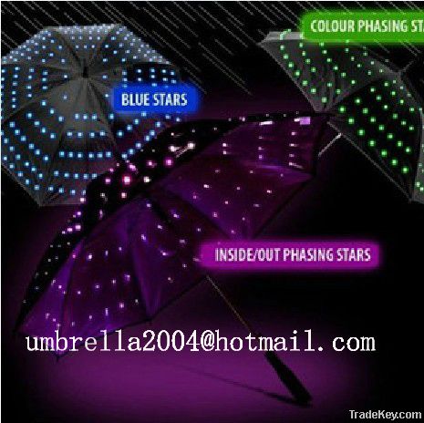 LED umbrella automatic umbrella gift umbrella cheap umbrella light