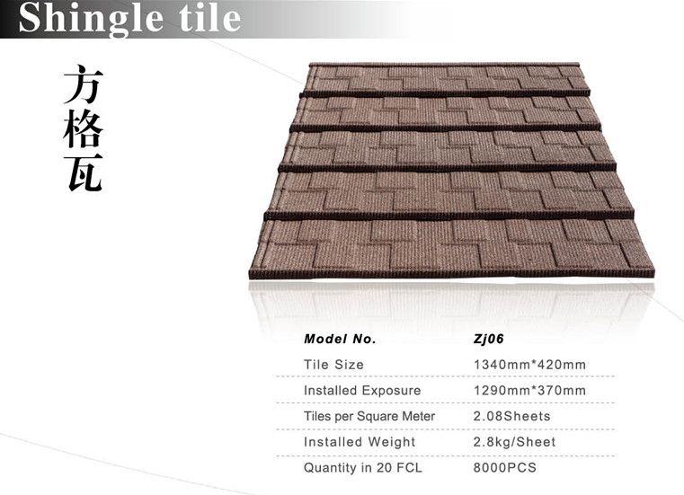 stone coated steel roofing tile-shingle tile 