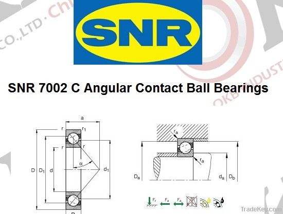 Snr 7002 C Angular Contact Ball Bearings