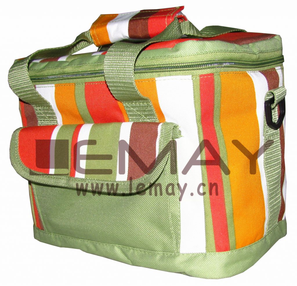 Polyester 600D red cooler bag