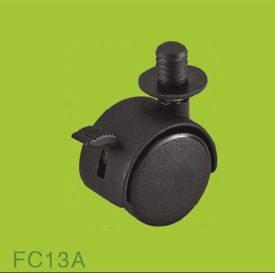 Insert stem furniture casters with brake