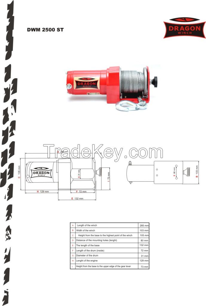 Electric Winch 2500 ib CAR WINCH 4X4 WINCH