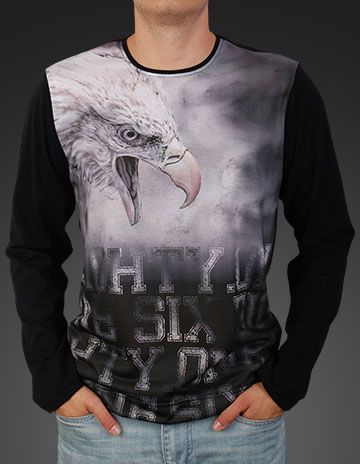 Men's Casual Long Sleeve T-shirt Sweatshirt Sublimation