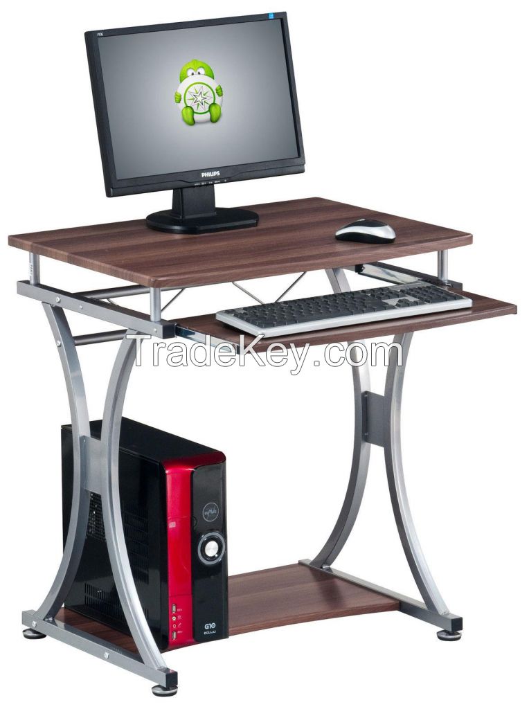 Compact Computer Desk w Keyboard Shelf Home Office PC Table Furniture