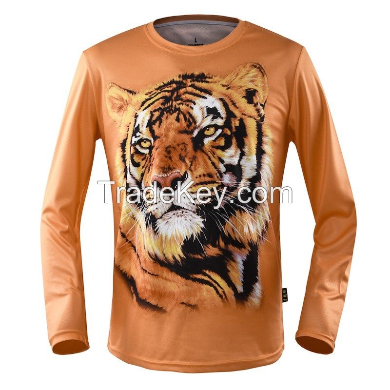 outdoor sports tops quick dry 3D T-shirts mens outdoor quick dry fashion printing T-shirts sportswear