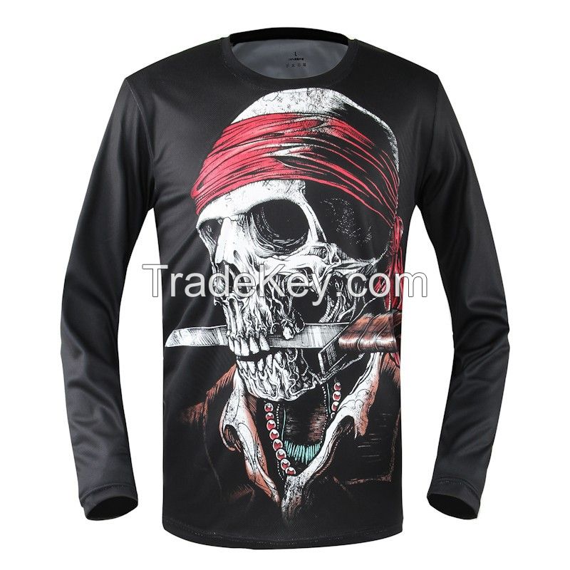 outdoor sports tops quick dry 3D T-shirts mens outdoor quick dry fashion printing T-shirts sportswear