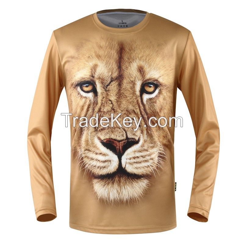 outdoor sports tops quick dry 3D T-shirts mens outdoor quick dry fashion printing T-shirts sportswear