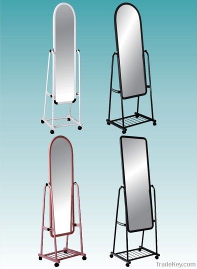 Plastic frame Iron stand glass dressing mirror A311