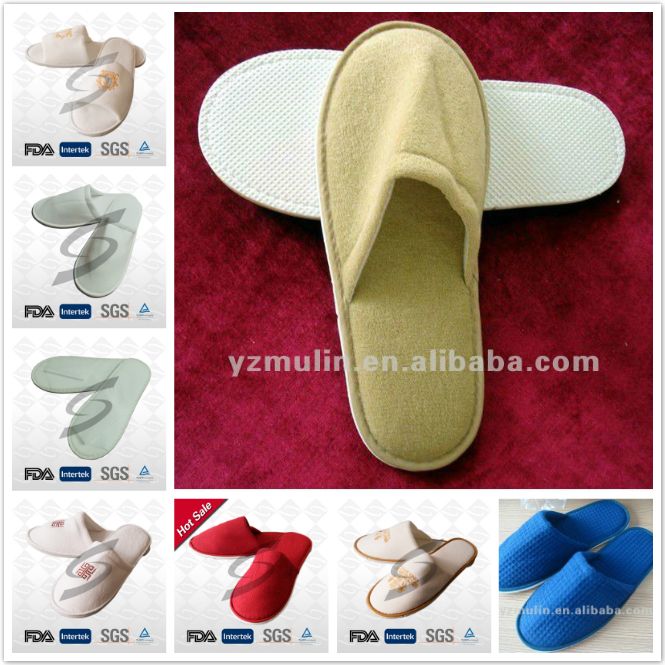 high quality hotel disposable slippers with various sorts of material in cheap price 