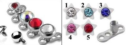 stainless steel dermal anchor body jewelry