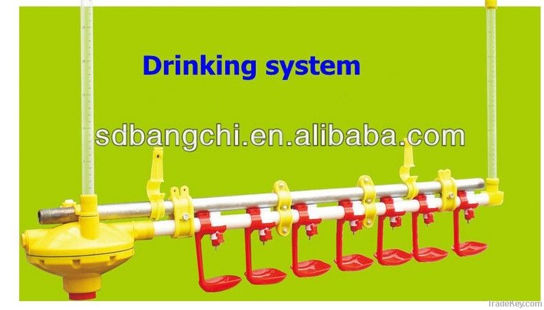 Nipple drinking system for broiler chicken house