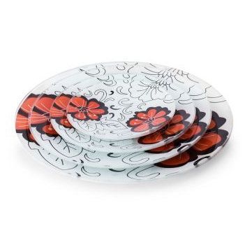 Decoupage glass platter