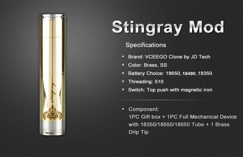 Mixed Edition!new e cig infinite stingray mod clone with 3 size power puff