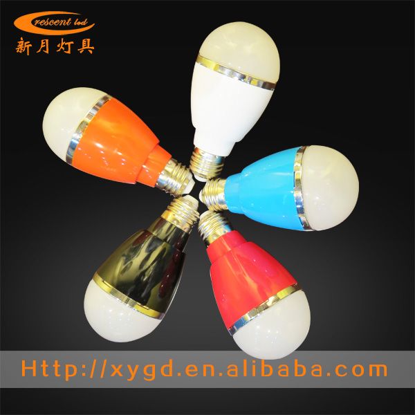 led ball bulb 5w e27 colorful housing 