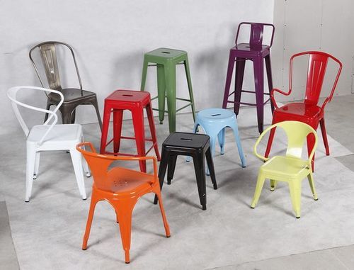 power coated tolix metal chair