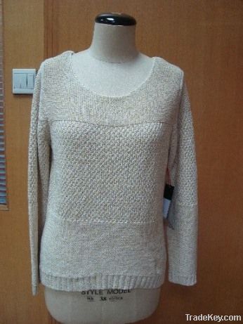 sweater factory in China   women's sweater, round-neck longsleeve , knitwear, stripes