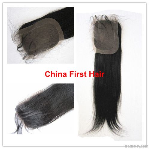 Chinese Remy Human Hair  wigs Straight Top Closure hair