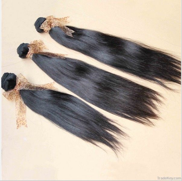 100% Brazilian Virgin Remy Human Hair Extensions, straight hair weft