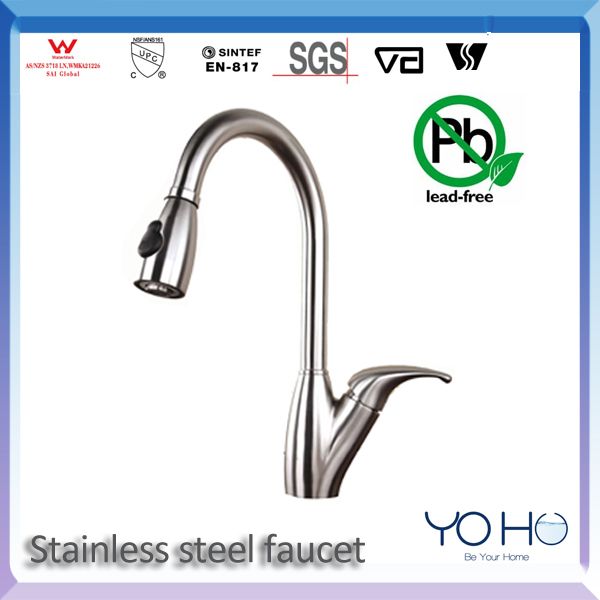 stainless steel kitchen faucet with pull-out spray YH1006B