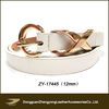 casual white pu belt with round buckle(ZY-17445)