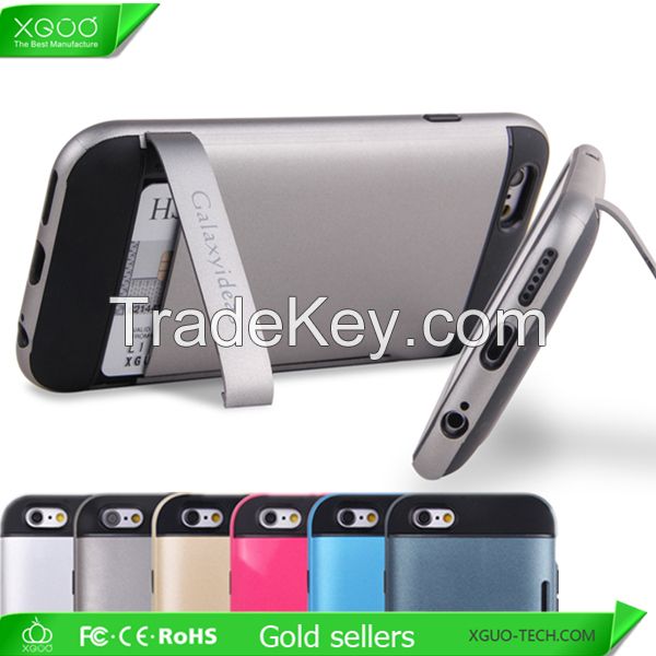 New arrival card slot stand case for iphone 6
