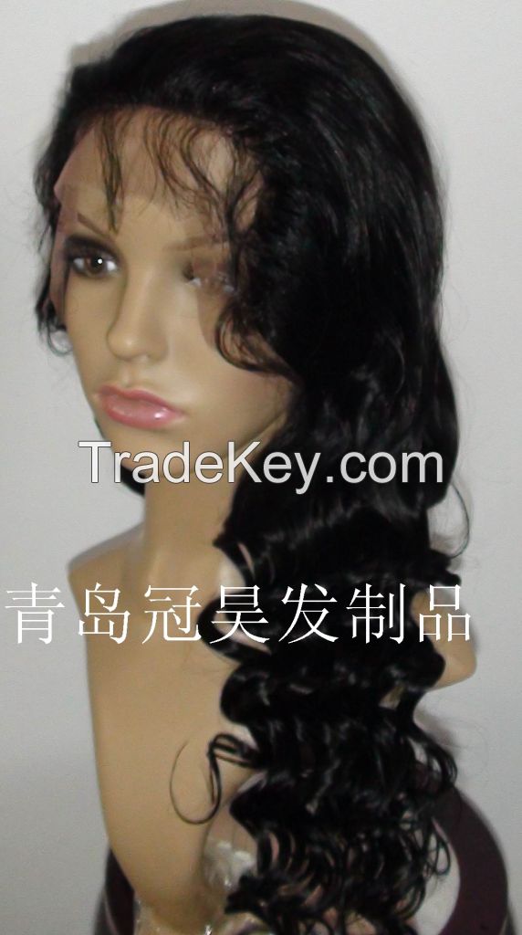 human hair front lace wig