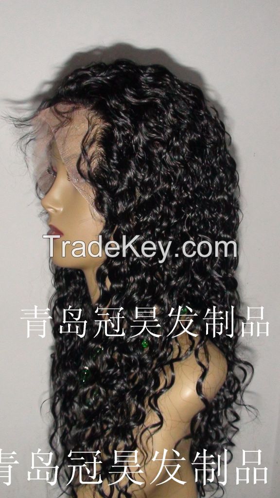 100%human hair full lace wig