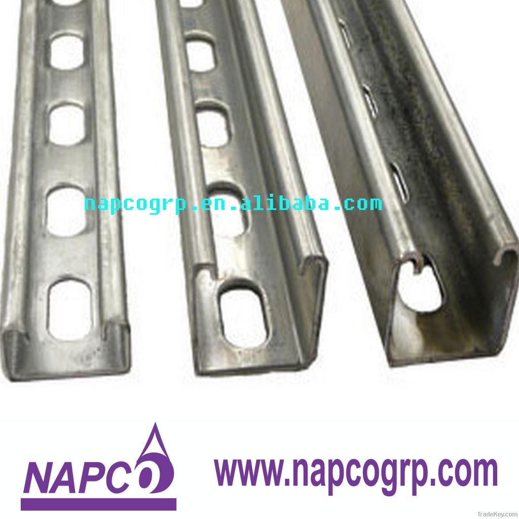 Hot dip galvanized slotted unistrut struct channel systems