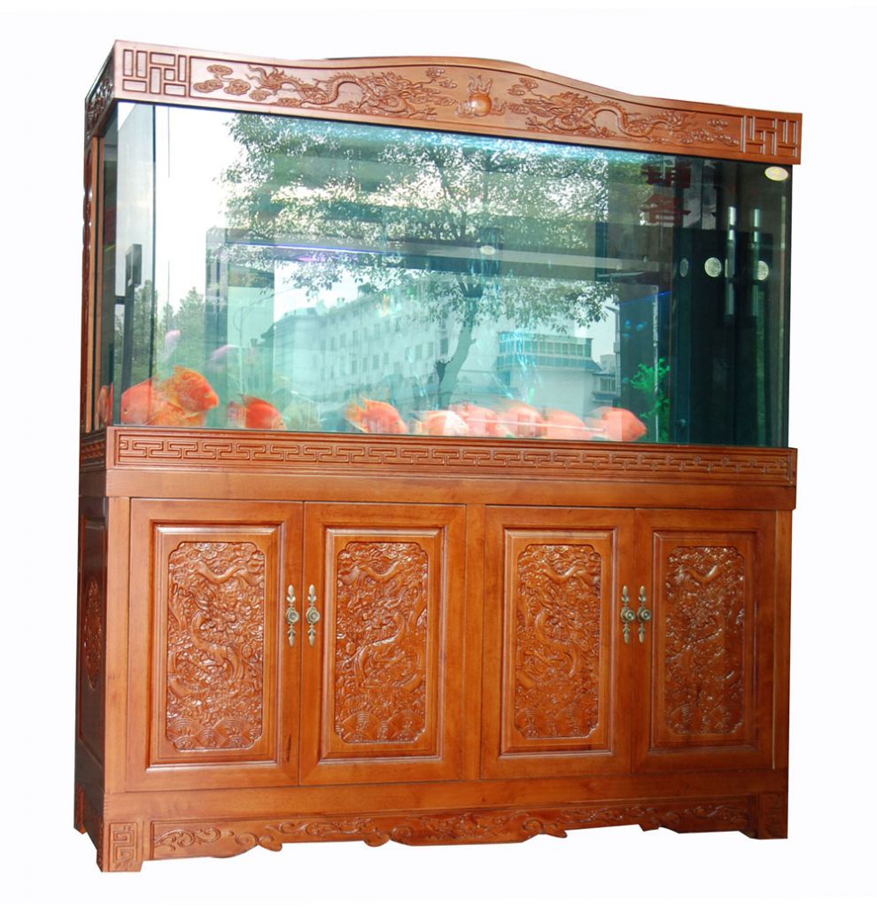 European-Style Solid Wood Cabinet Fish Tank/Aquarium