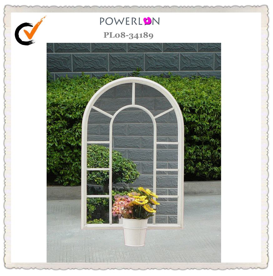 Powerlon 2013 hot sell white frame iron window mirror
