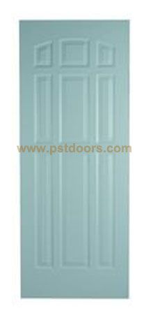 9 panel power coating steel door with steel edge  