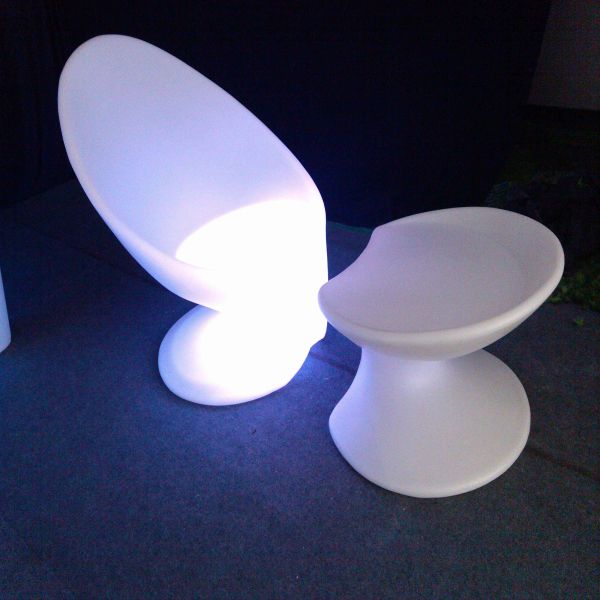 pe led light chair for outdoor