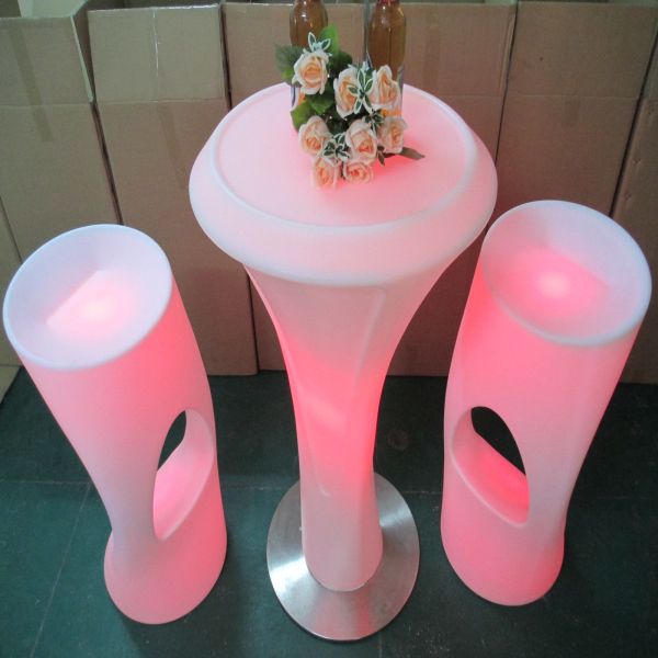 pe led light chair for outdoor