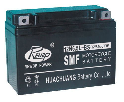 12N6.5L-BS, SMF motorcycle battery, secondary battery, maintance free battery, battery, factory activated rechargeable battery
