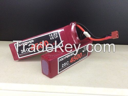 AGA 4S 25C 4500mAh RC heli lipo battery