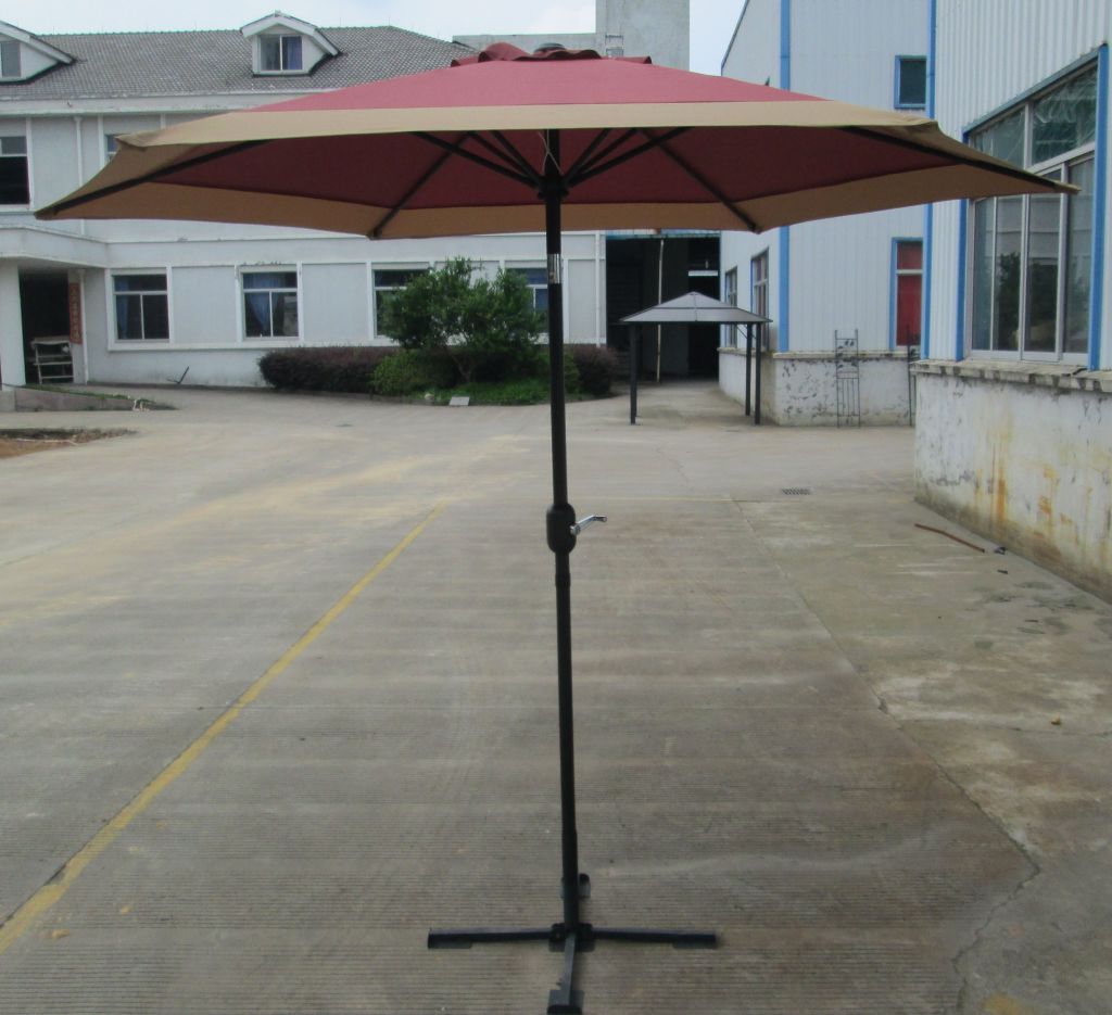 New 9ft Aluminum outdoor patio market umbrella w/crank & titl