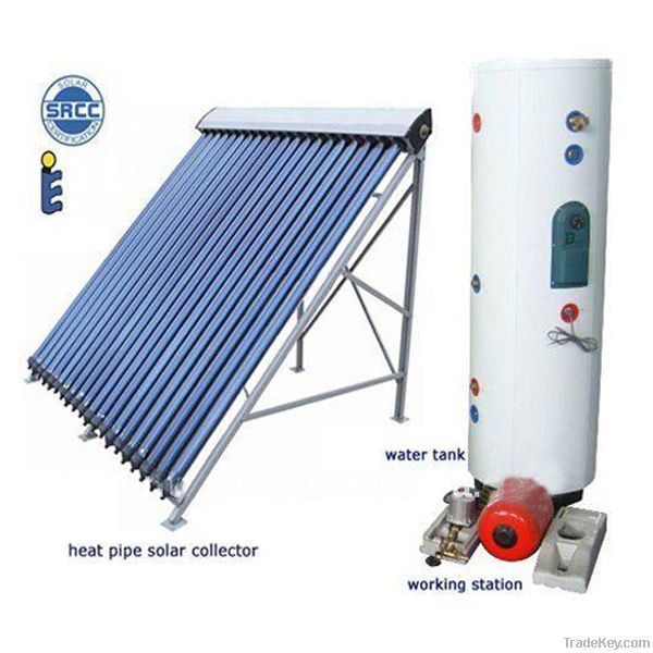 split vacuum tube solar thermal collector system