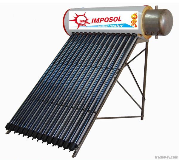 heat pipe vacuum tube pressurized solar hot water system
