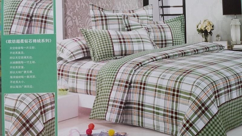 100%polyester fabric printted bedding set